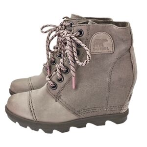 Sorel Joan of Arctic Wedge II PDX Boots Quarry/Jet Size 7.5 Women’s